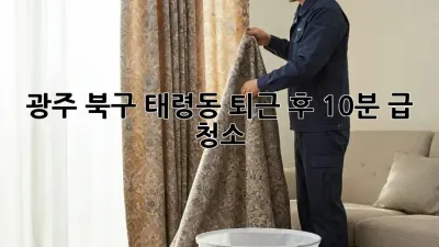 광주 북구 태령동 퇴근 후 10분 급 청소!